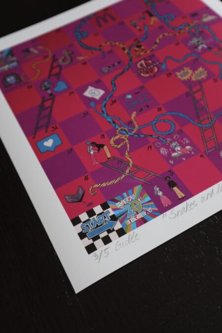 Snakes and ladders på rosa syre