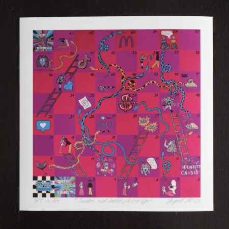 Snakes and ladders på rosa syre