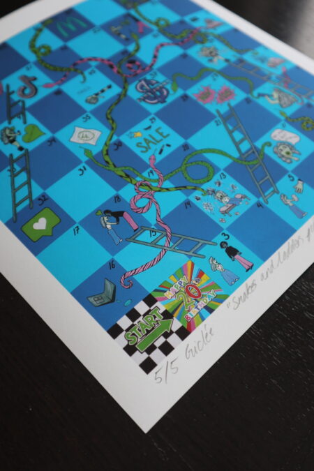 Snakes and ladders på blå syre