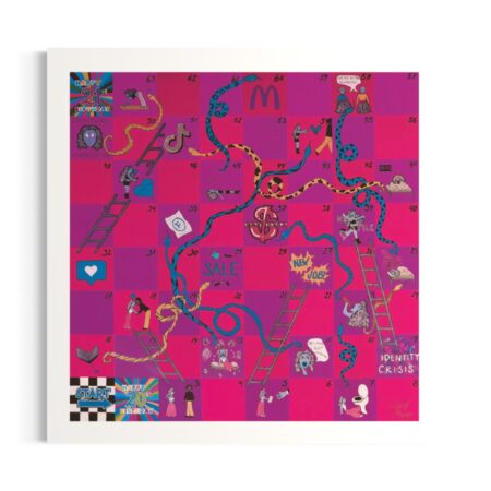 Snakes and ladders på rosa syre