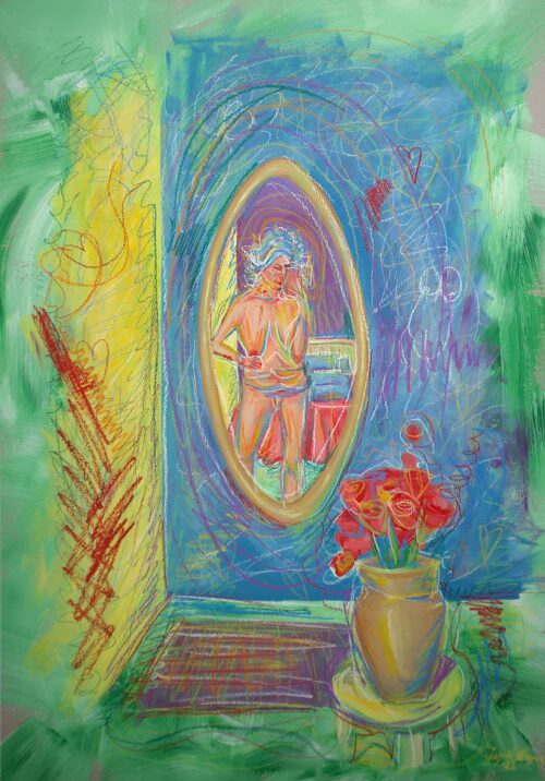 Life of an old woman; felt cute